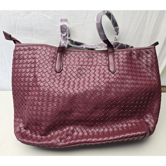 Time and Tru Women's 3-Piece 3 In 1 Handbag Set Burgundy New - Picture 4 of 5